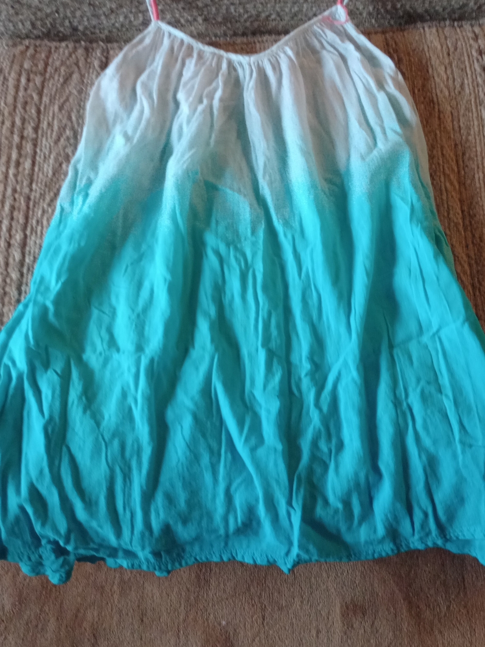 Roxy Turquoise to White Ombre Circle Skirt